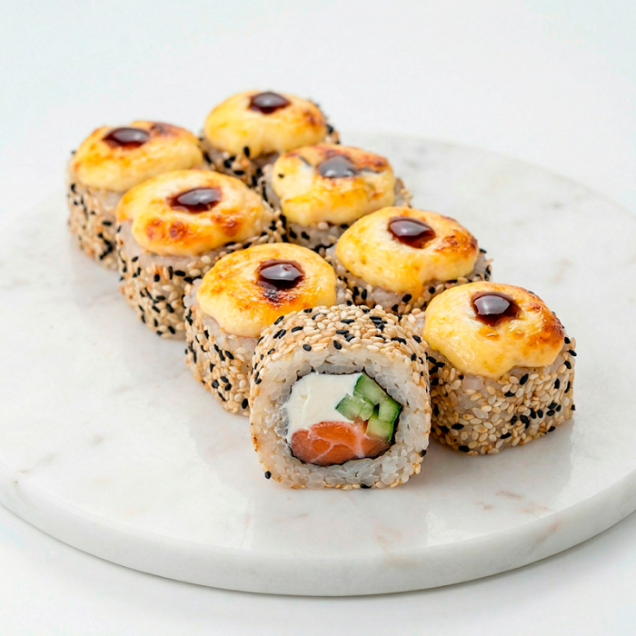 Запечённая Калифорния в кунжуте